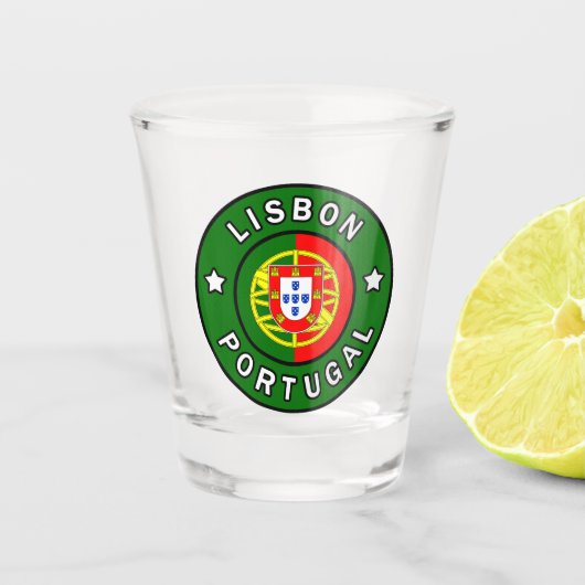Lissabon Portugal Schnapsglas (Vorderseite)