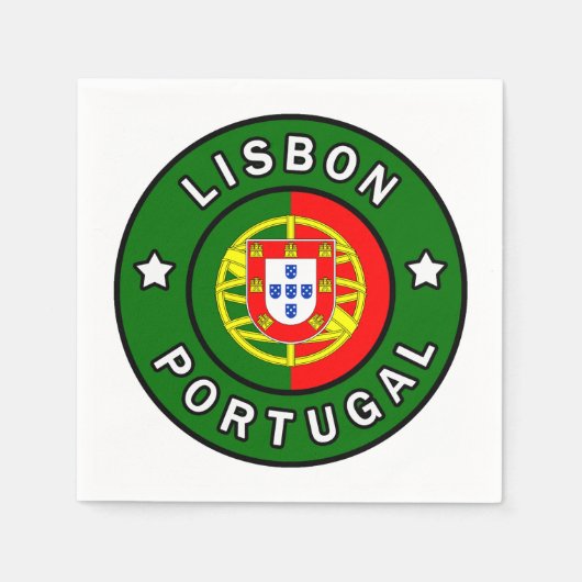 Lissabon Portugal Serviette (Vorderseite)