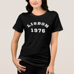 Lissabon Portugal Stadt 1976 Vintage Tri-Blend Shirt