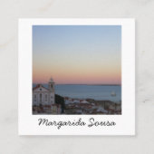 Lissabon Portugal Stadt Europa Foto Tourismus Quadratische Visitenkarte (Vorderseite)