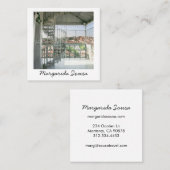 Lissabon Portugal Stadt Europa Foto Tourismus Quadratische Visitenkarte (Vorne/Hinten)