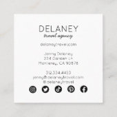 Lissabon Portugal Stadt Europa Foto Tourismus Quadratische Visitenkarte (Rückseite)