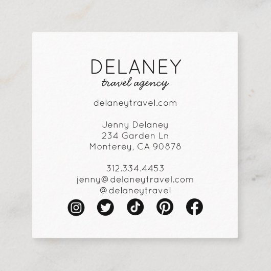 Lissabon Portugal Stadt Europa Foto Tourismus Quadratische Visitenkarte (Rückseite)