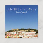 Lissabon Portugal Stadt Europa Foto Tourismus Quadratische Visitenkarte (Vorderseite)