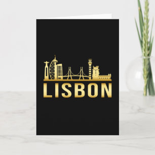 Lissabon Portugal Stadt Skyline Stadtansicht Lusti Karte