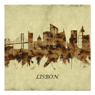 Lissabon Portugal Stadtlandschaft Poster