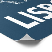 Lissabon - Portugal - Stadtplan Art Blue Print Poster (Ecke)