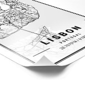 Lissabon - Portugal - Stadtplan Fotodruck (Ecke)