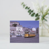 Lissabon Portugal Straßenbahn 1962 Postkarte (Stehend Vorderseite)