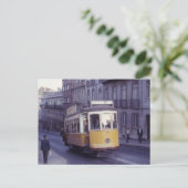 Lissabon Portugal Straßenbahn 1965 Postkarte (Stehend Vorderseite)
