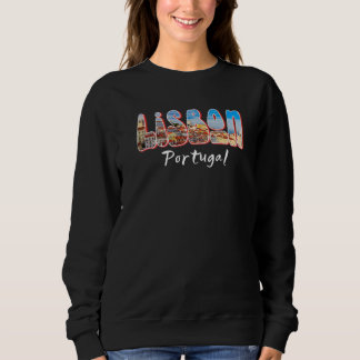 Lissabon Portugal Straßenbahn Portugiesisch Souven Sweatshirt