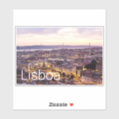 Lissabon Portugal Sunset Skyline Cityscape Souveni Aufkleber (Blatt)