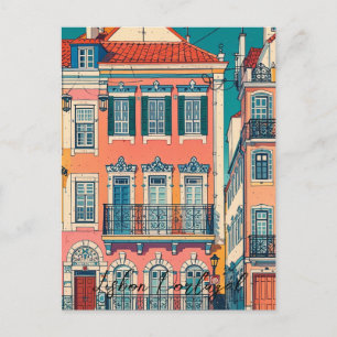 Lissabon - Portugal Vintag Postkarte