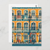 Lissabon Portugal Vintage Pastete Postkarte (Vorne/Hinten)