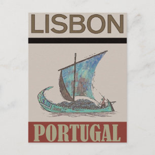 Lissabon Portugal Vintage-Reisepostkarte Postkarte