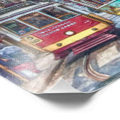 Lissabon Portugal Vintage Travel Fotodruck (Ecke)