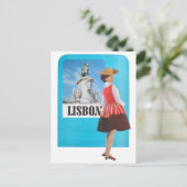 Lissabon Portugal Vintage Travel Postcard Postkarte (Stehend Vorderseite)