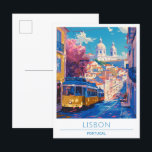 Lissabon Portugal Vintage Travel Postkarte<br><div class="desc">Lissabon Portugal Vintage Travel Painting Postcard</div>
