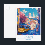 Lissabon Portugal Vintage Travel Postkarte<br><div class="desc">Lissabon Portugal Vintage Travel Painting Postcard</div>