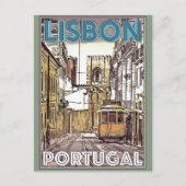 Lissabon PortugalVintage Reise Postkarte (Vorderseite)