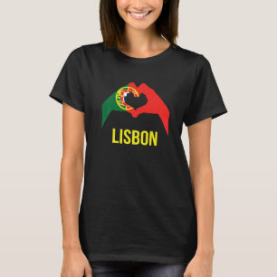 Lissabon portugiesische Stadt Liebe Portugal Flagg T-Shirt