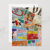 Lissabon Postcard, Fun Postcard, Farbige Graffiti Postkarte (Vorne/Hinten)