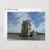 Lissabon Postcard Torre de Belem Postkarte (Vorne/Hinten)