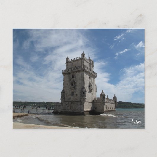 Lissabon Postcard Torre de Belem Postkarte (Vorderseite)