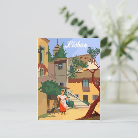 Lissabon Postkarte (Stehend Vorderseite)