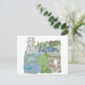 Lissabon Postkarte (Stehend Vorderseite)