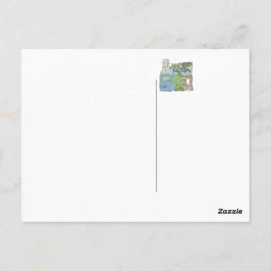 Lissabon Postkarte (Rückseite)