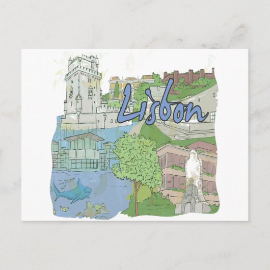 Lissabon Postkarte (Vorderseite)