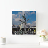 Lissabon Quadratische Wanduhr (Zuhause)