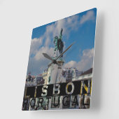 Lissabon Quadratische Wanduhr (Winkel)