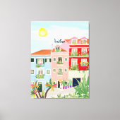 Lissabon-Reise farbenfroh Leinwanddruck (Vorderseite)