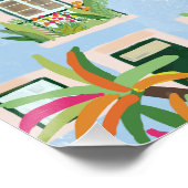 Lissabon-Reise farbenfroh Poster (Ecke)