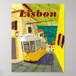 Lissabon-Reise-Plakat 8,5" x 11" Poster