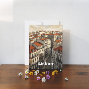 Lissabon-Reise Postkarte