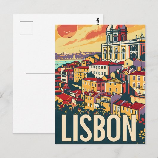 Lissabon-Reise-Werbung Postkarte (Vorne/Hinten)