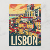 Lissabon-Reise-Werbung Postkarte (Vorderseite)
