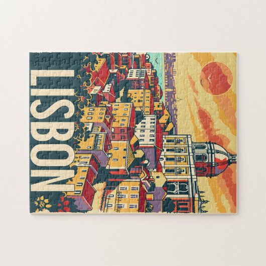 Lissabon-Reise-Werbung Puzzle (Horizontal)