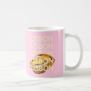 Lissabon Reisekunst, Portugal Reisen Kunst, Rosa Kaffeetasse
