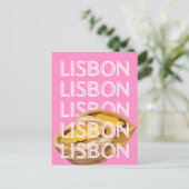 Lissabon Reisekunst, Sommerreisekunst, Rosa Postkarte (Stehend Vorderseite)