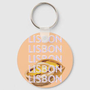 Lissabon Reisemöglichkeiten, Orange, Portugal Art  Schlüsselanhänger