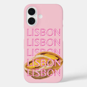 Lissabon Reisen Kunst, Portugal, Rosa, Preppy iPhone 16 Hülle
