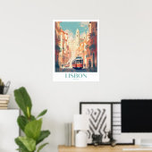 Lissabon Reisen Print Wall Art Poster (Heimbüro)