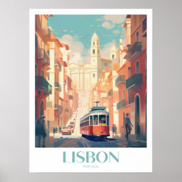 Lissabon Reisen Print Wall Art Poster