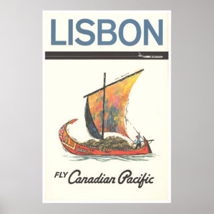 Lissabon Reiseplakat Portugal Kunst Canadian Pacif Poster