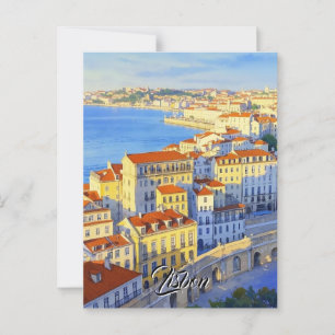 Lissabon-Reisepostkarte Postkarte