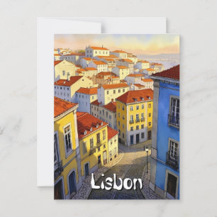 Lissabon-Reisepostkarte Postkarte